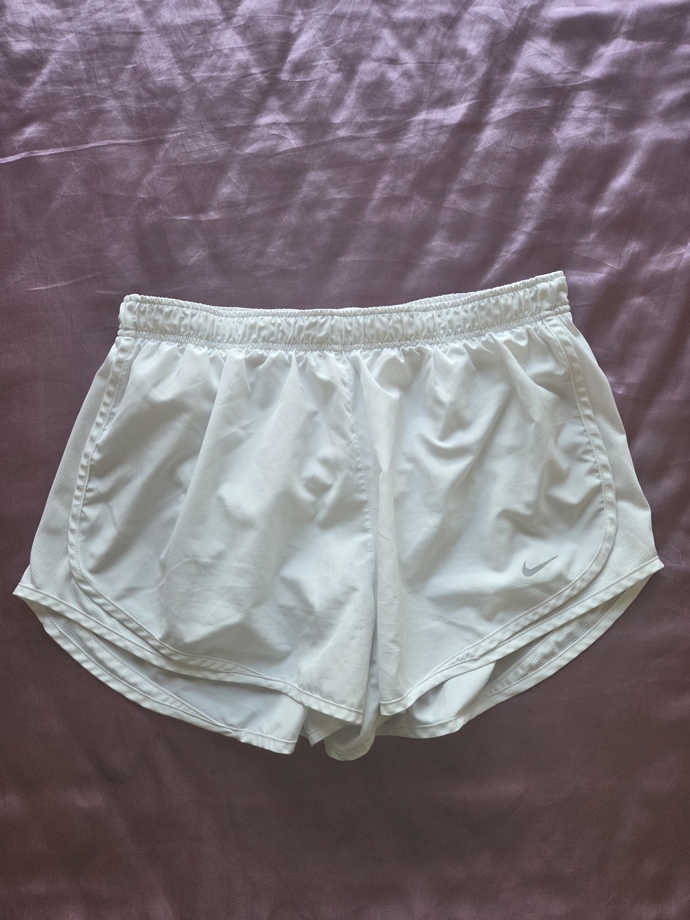 Nike Dri-Fit White Running Athletic Shorts Women's Size XL Gym Workout